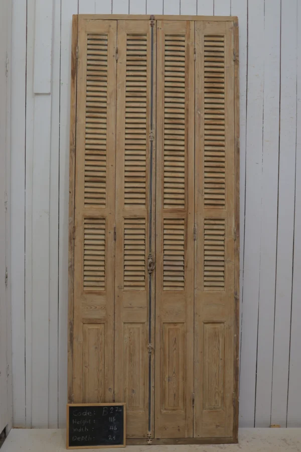 Antique French shutter box - lot B274 - Image 2
