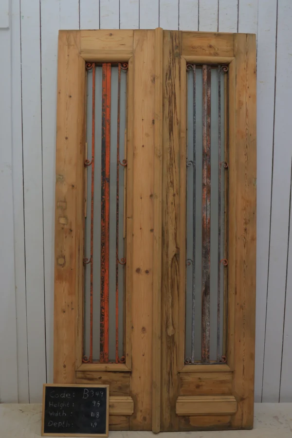 Antique French door Iron - lot B349