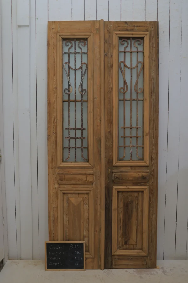 Antique French door Iron - lot B351