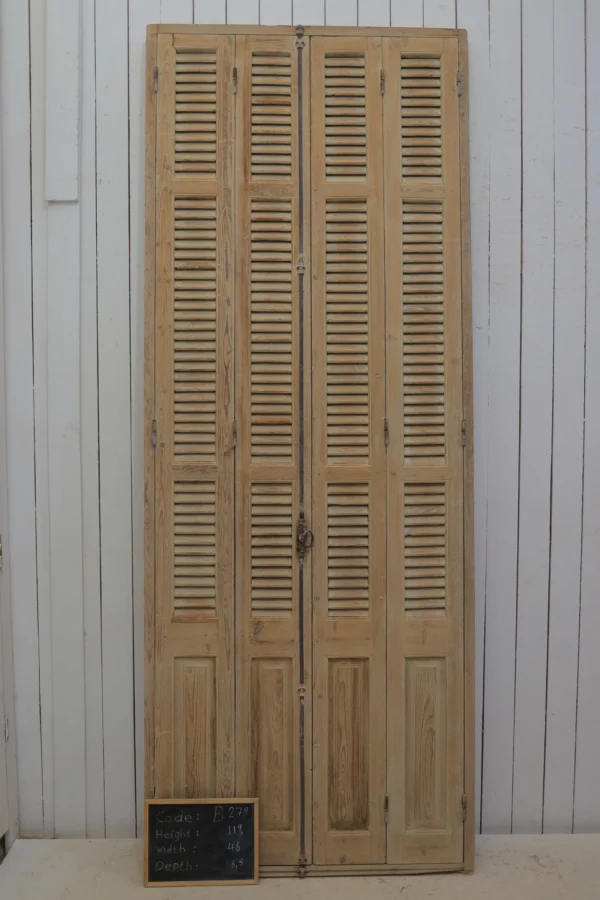 Antique French shutter box - lot B279 - Image 2