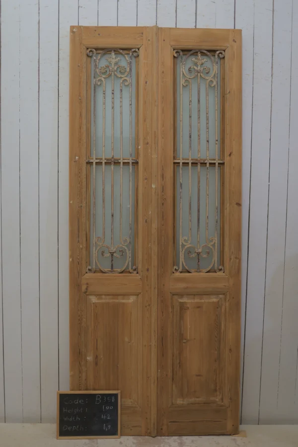 Antique French door Iron - lot B358