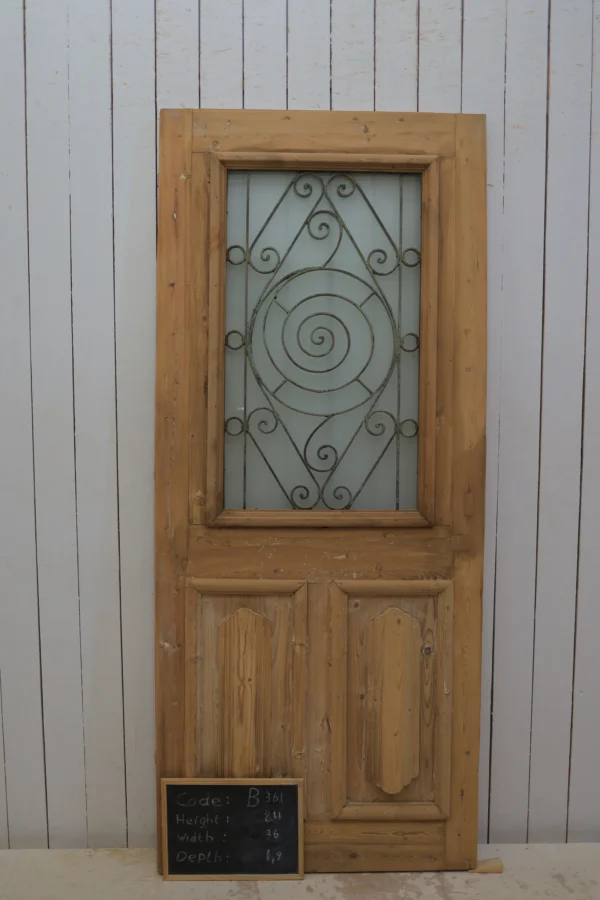 Antique French door Iron - lot B361