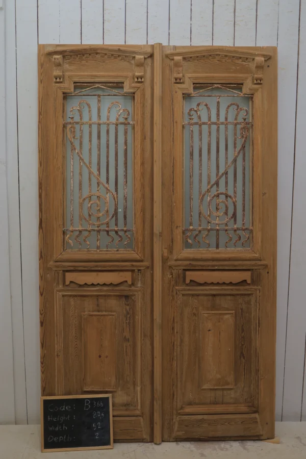 Antique French door Iron - lot B366