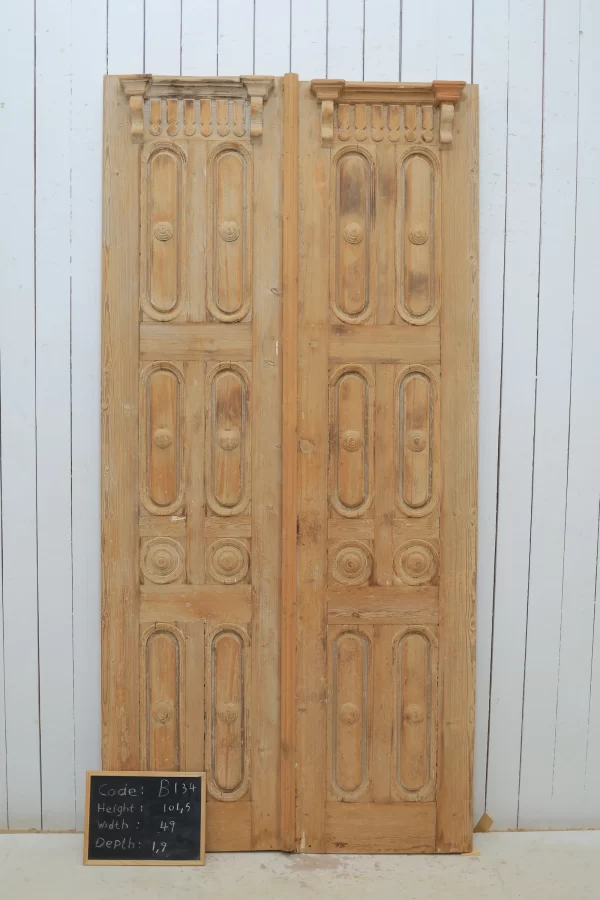 Antique French panel door - lot B134