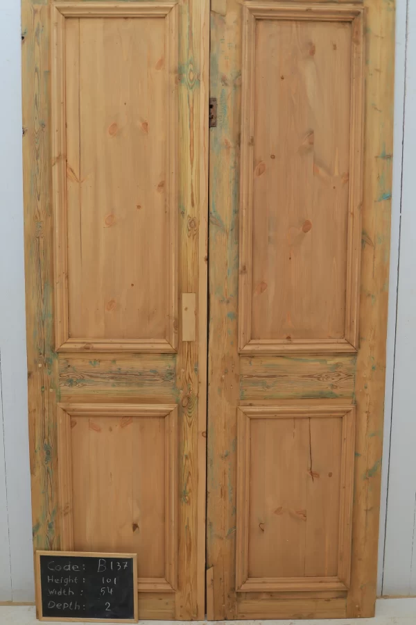 Antique French panel door - lot B137 - Image 4