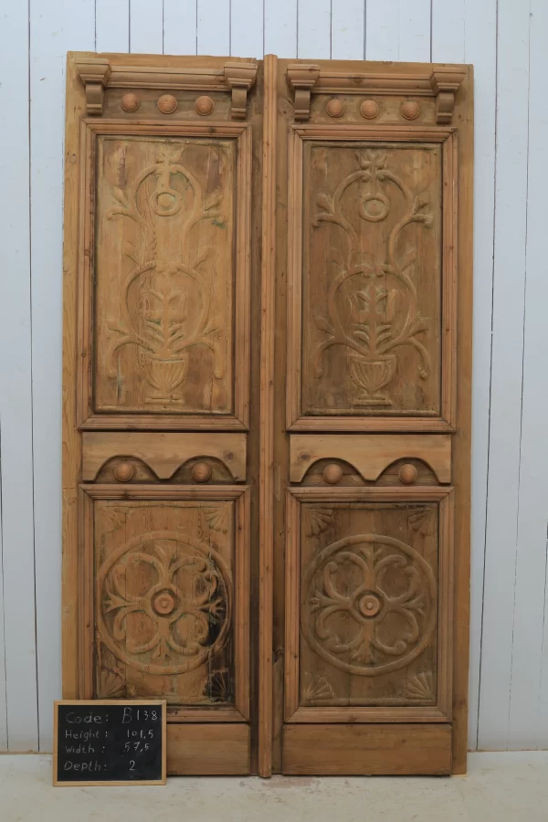 Antique French carved door - lot B138