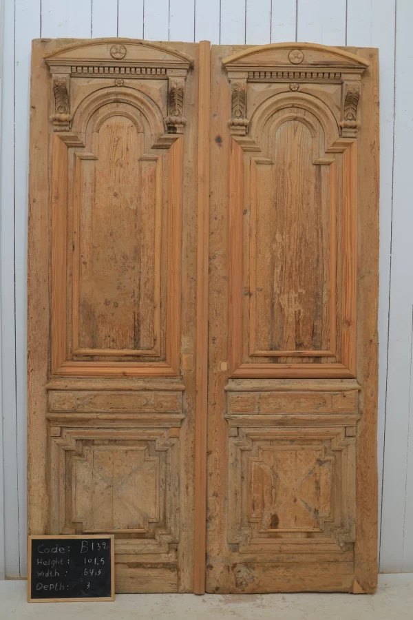 Antique French panel door - lot B139