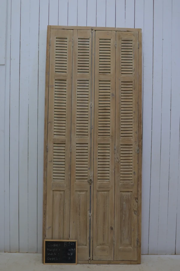 Antique French shutter box - lot B221 - Image 2