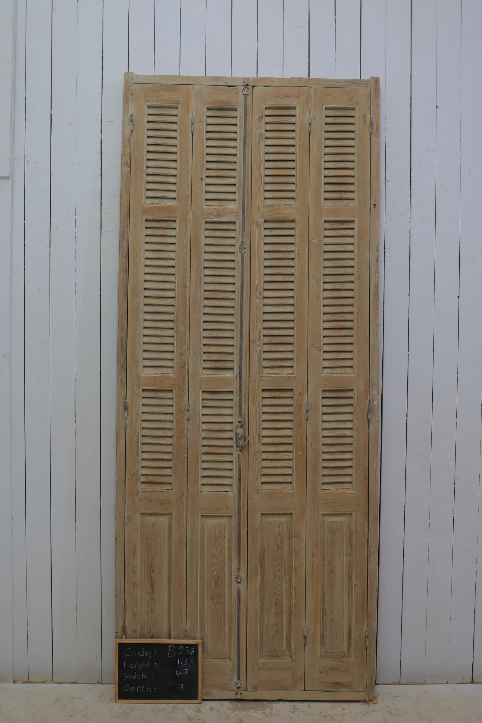 Antique French shutter box - lot B238 - Image 2