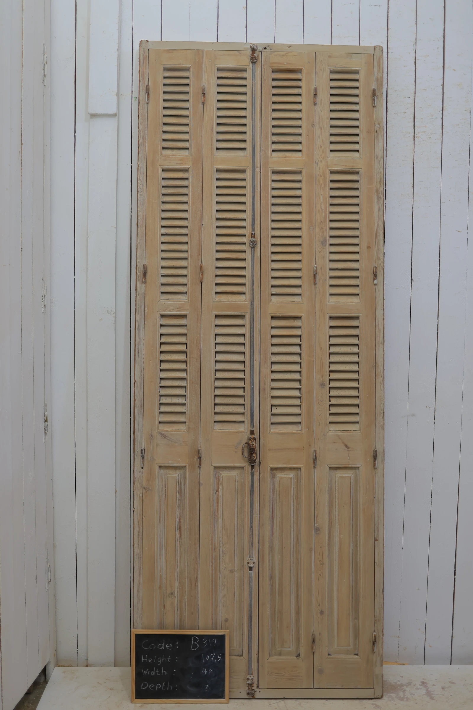 Antique French shutter box - lot B319 - Image 2