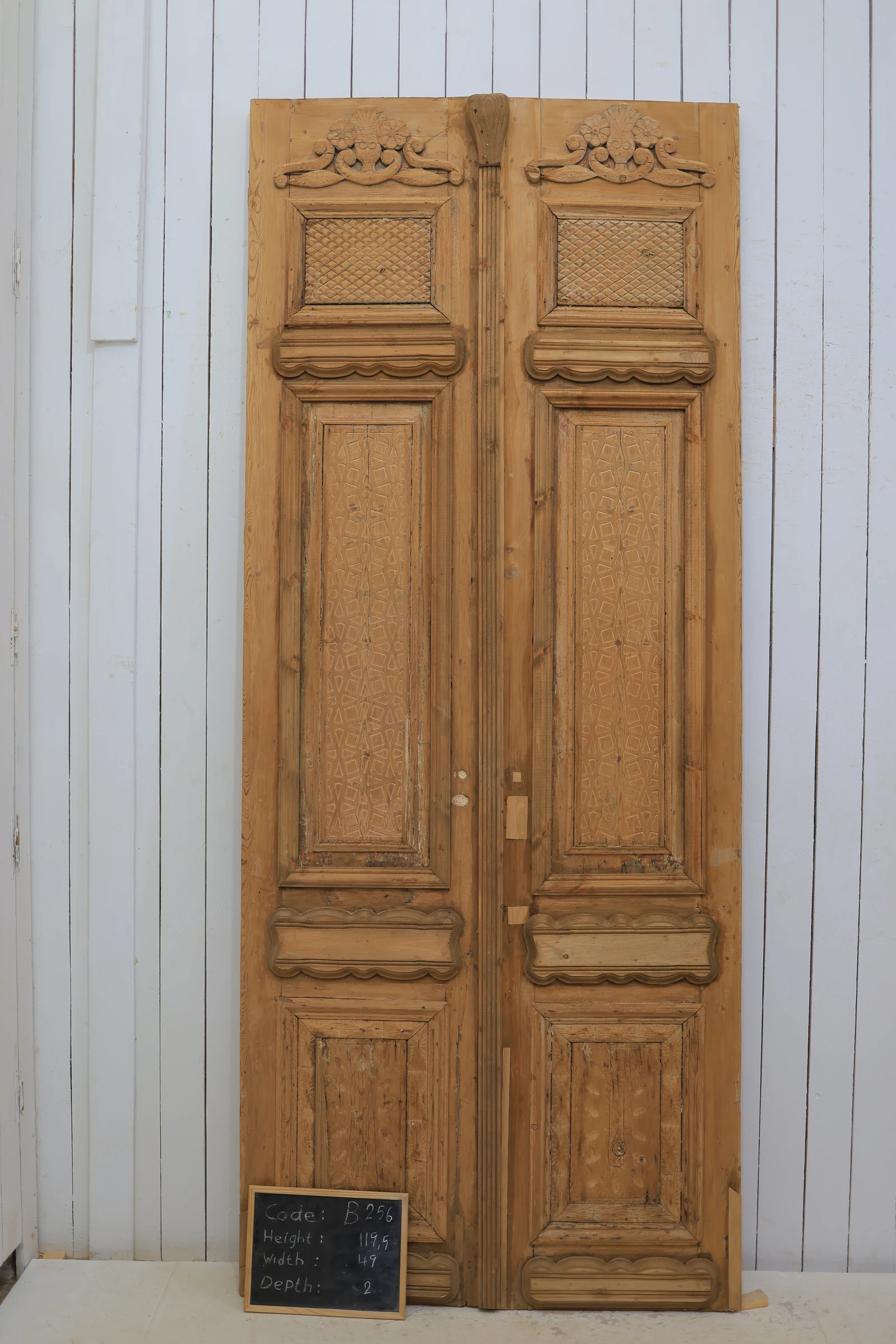 Antique French panel door - lot B256