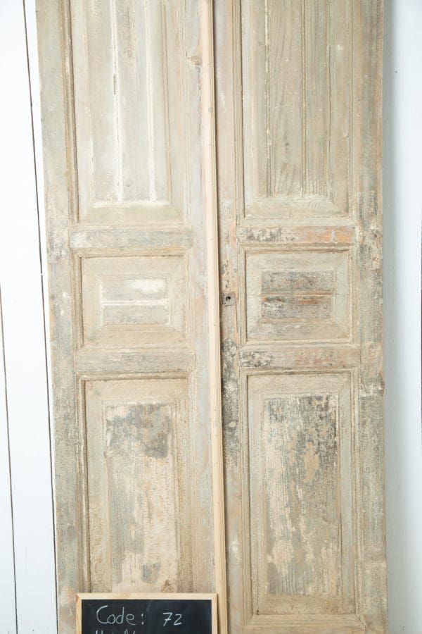 Antique Solid Wood French Doors (Set) - Lot 72 - Image 2