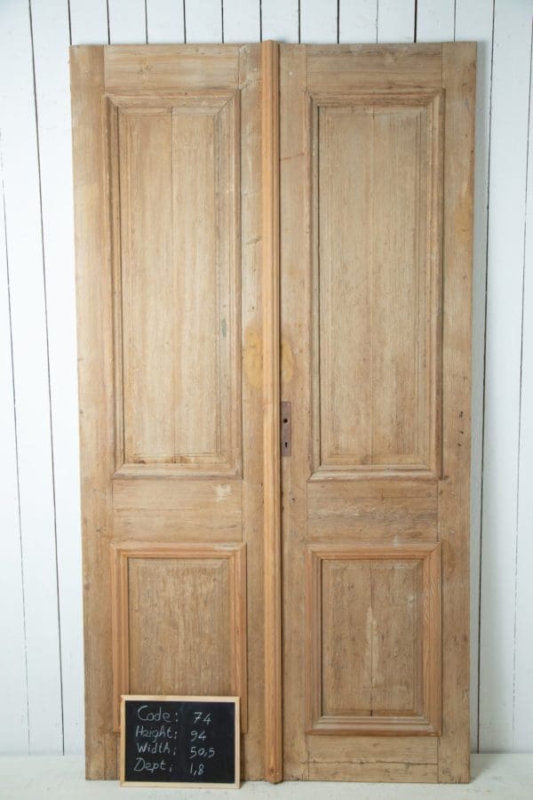 Antique Solid Wood French Doors (Set) - Lot 74