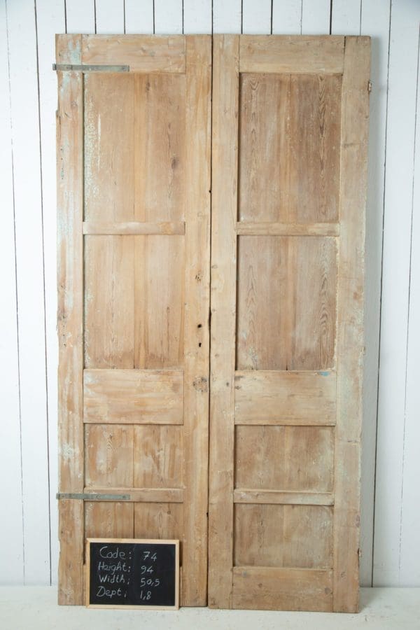 Antique Solid Wood French Doors (Set) - Lot 74 - Image 3