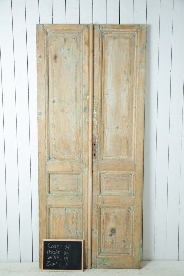 Antique Solid Wood French Doors (Set) - Lot 94