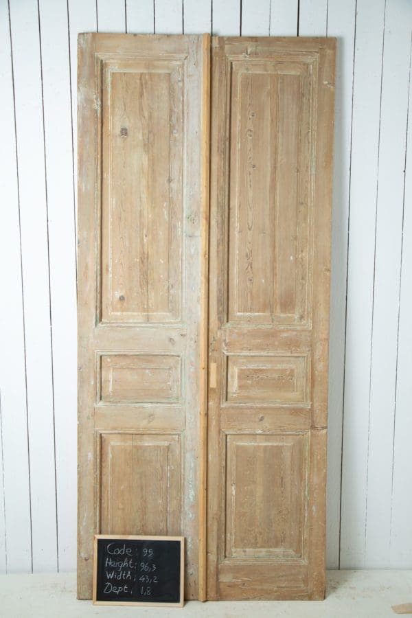 Antique Solid Wood French Doors (Set) - Lot 95