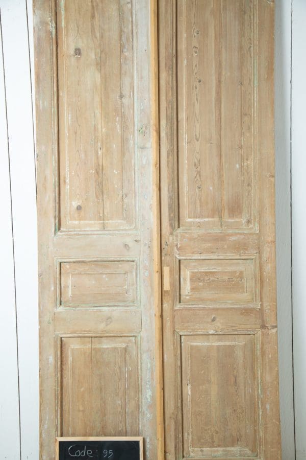 Antique Solid Wood French Doors (Set) - Lot 95 - Image 2