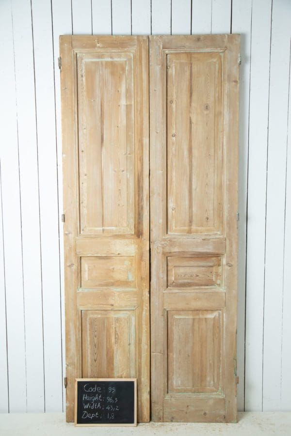 Antique Solid Wood French Doors (Set) - Lot 95 - Image 3