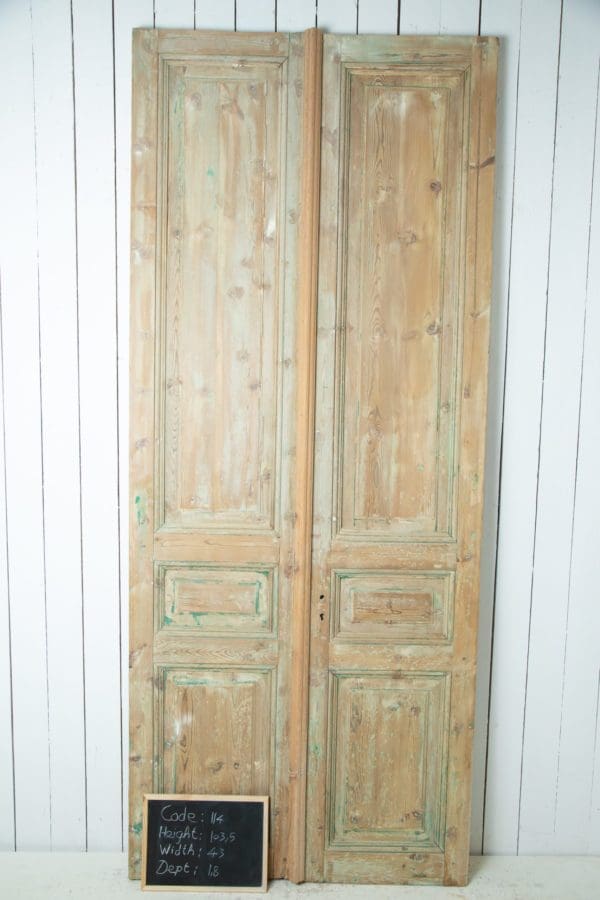 Antique Solid Wood French Doors (Set) - Lot 114