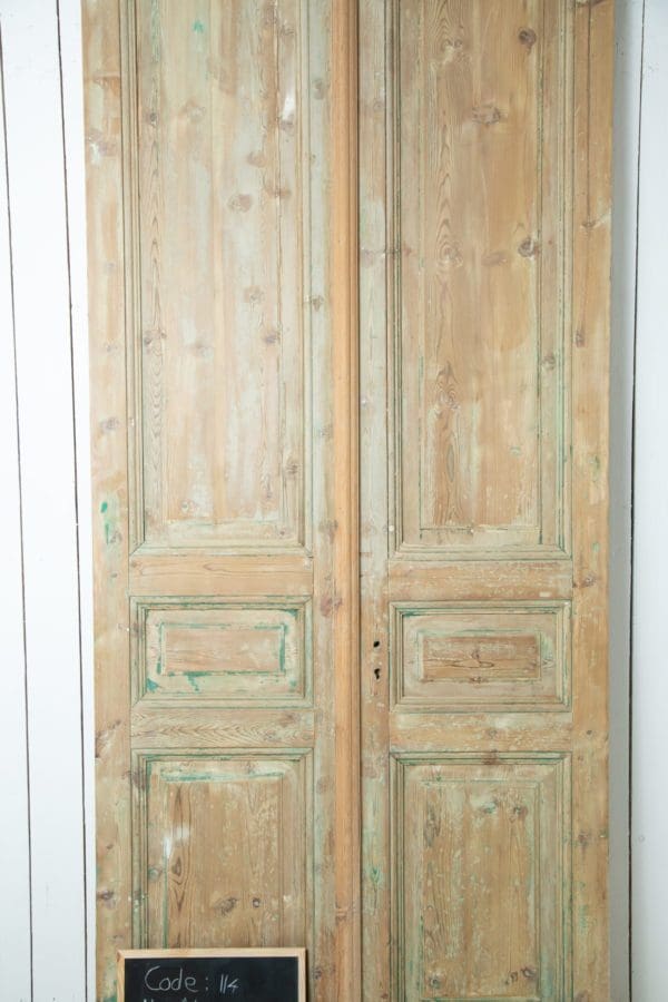 Antique Solid Wood French Doors (Set) - Lot 114 - Image 2