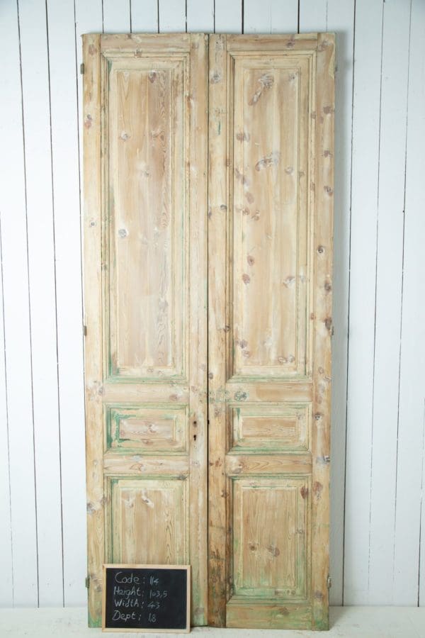 Antique Solid Wood French Doors (Set) - Lot 114 - Image 3