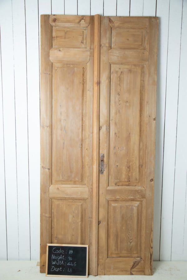 Antique Solid Wood French Doors (Set) - Lot 119