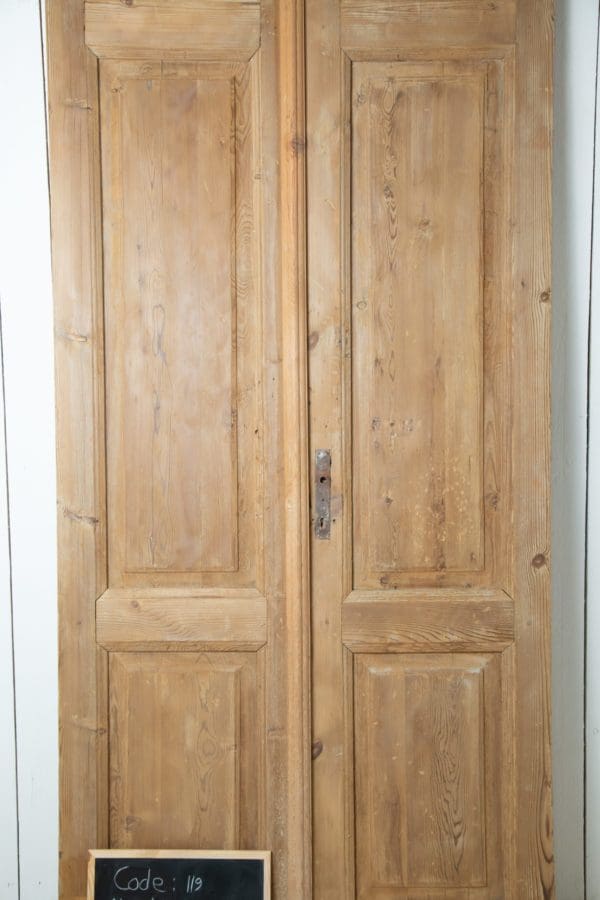 Antique Solid Wood French Doors (Set) - Lot 119 - Image 2