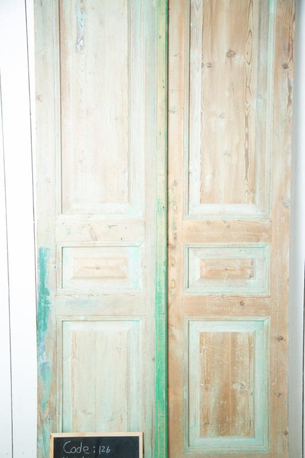 Antique Solid Wood French Doors (Set) - Lot 126 - Image 2