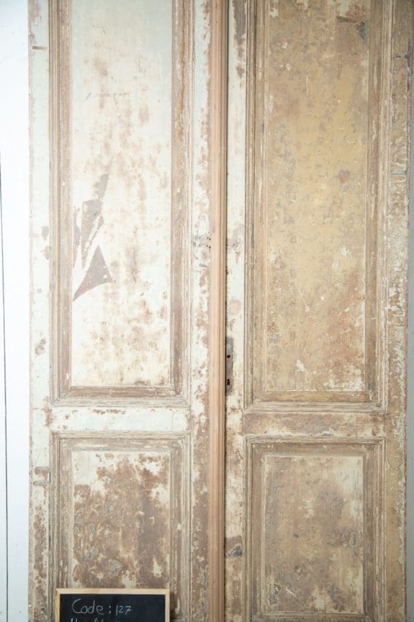 Antique Solid Wood French Doors (Set) - Lot 127 - Image 2