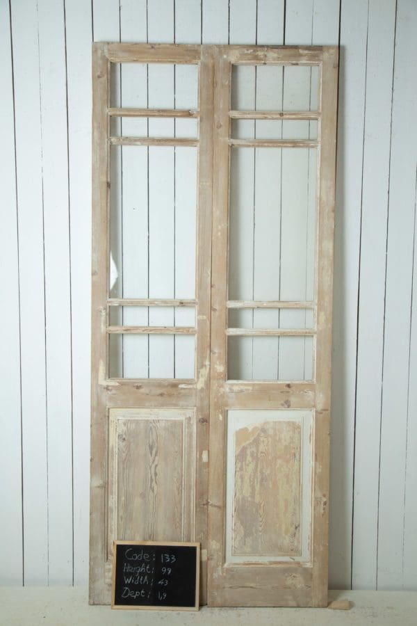 Antique French Doors with Glass (Set) - Lot 133 - Image 3