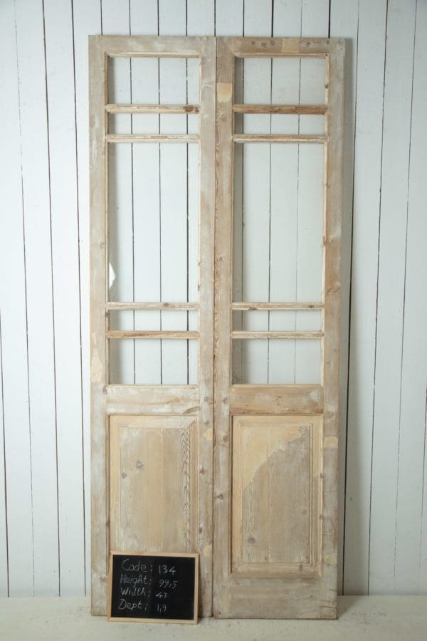 Antique French Doors with Glass (Set) - Lot 134 - Image 3
