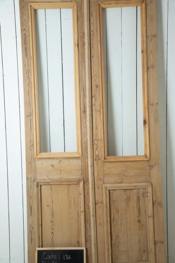 Antique French Doors with Glass (Set) - Lot 136 - Image 2