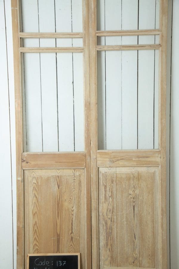 Antique French Doors with Glass (Set) - Lot 137 - Image 2
