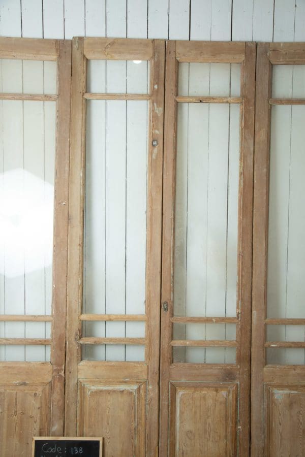 Antique French Doors with Glass (Set of 4) - Lot 138 - Image 2