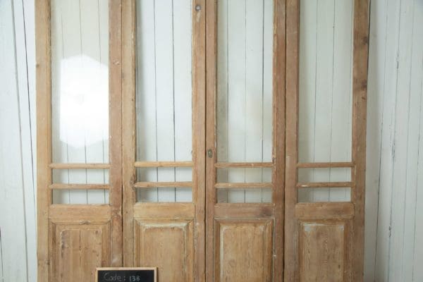 Antique French Doors with Glass (Set of 4) - Lot 138 - Image 3