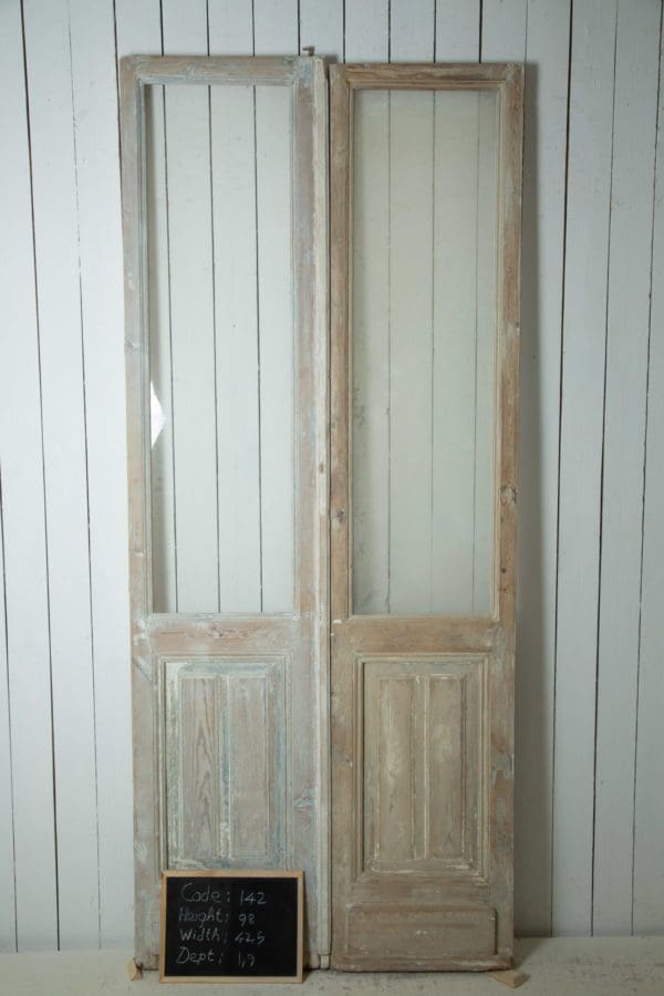 Antique French Doors with Glass (Set) - Lot 142 - Image 3