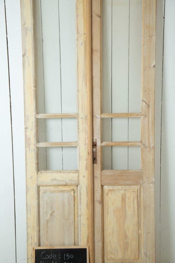 Antique French Doors with Glass (Set) - Lot 150 - Image 2