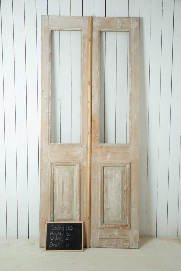 Antique French Doors with Glass (Set) - Lot 165