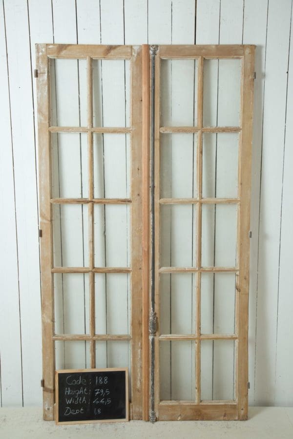 Antique French Doors with Glass (Set) - Lot 188