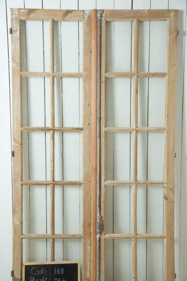 Antique French Doors with Glass (Set) - Lot 188 - Image 2