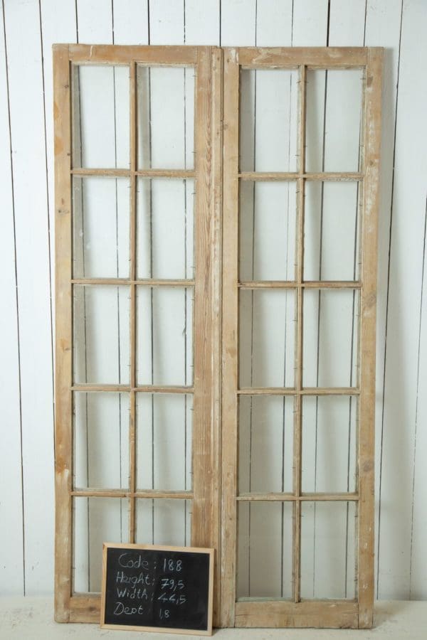 Antique French Doors with Glass (Set) - Lot 188 - Image 3