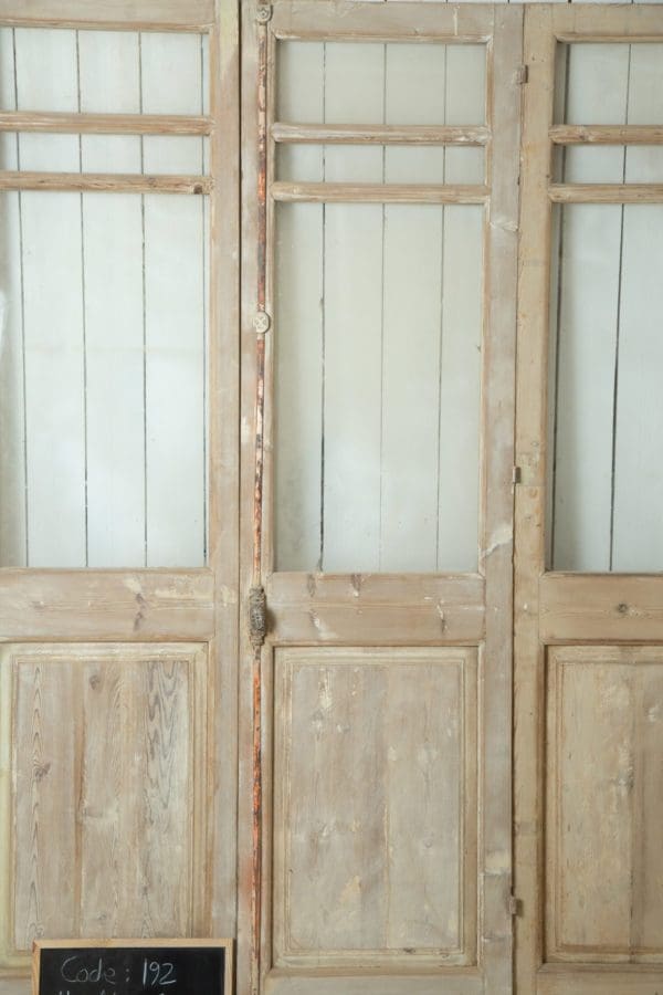 Antique French Doors with Glass (Set of 3) - Lot 192 - Image 2