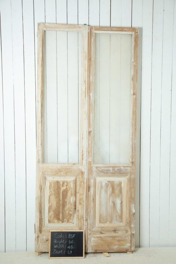 Antique French Doors with Glass (Set) - Lot 197 - Image 3
