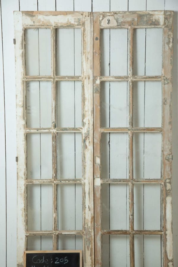 Antique French Doors with Glass (Set) - Lot 205 - Image 2