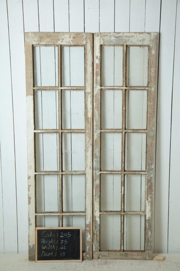 Antique French Doors with Glass (Set) - Lot 205 - Image 3