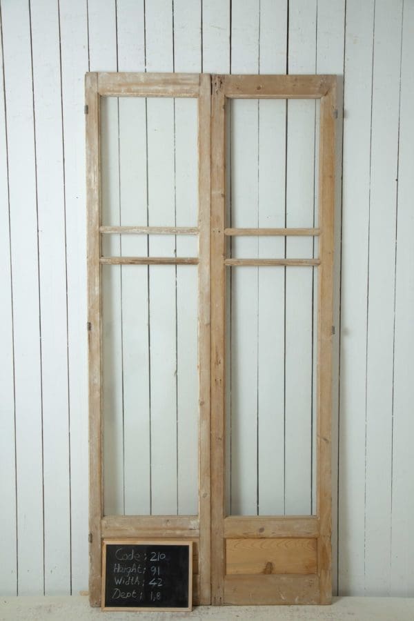 Antique French Doors with Glass (Set) - Lot 210 - Image 3