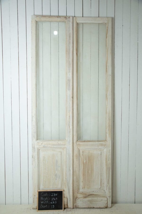 Antique French Doors with Glass (Set) - Lot 230