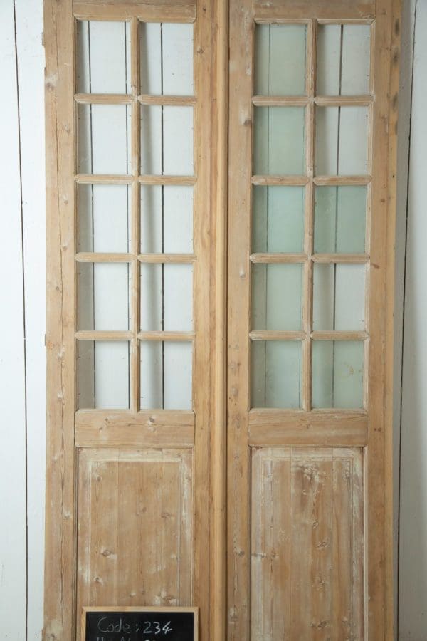 Antique French Doors with Glass (Set) - Lot 234 - Image 2