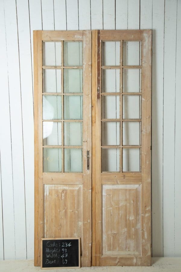 Antique French Doors with Glass (Set) - Lot 234 - Image 3