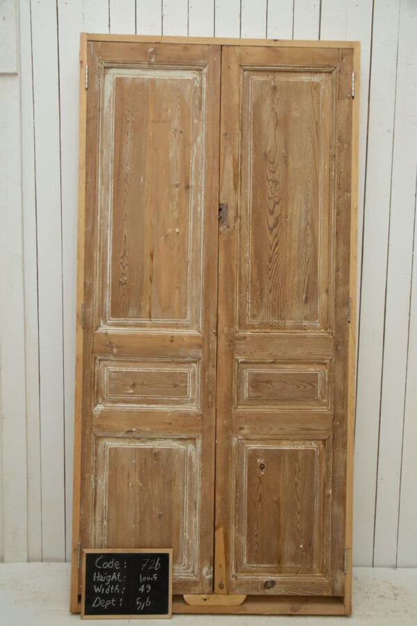 Antique Solid Wood French Doors (Set) - Lot 726 - Image 3